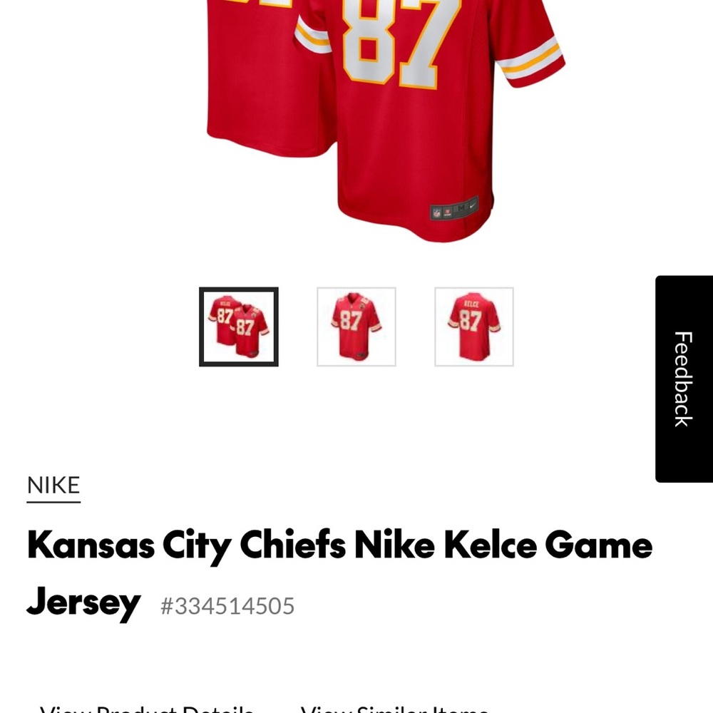 New! Nike Red Kansas City Chiefs Jersey